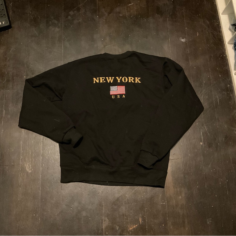 New York Black Crewneck Sweatshirt